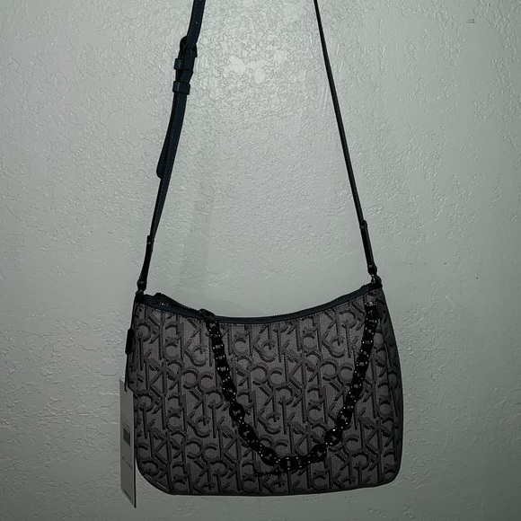 NWT Calvin Klein Blue/Grey Crossbody - Picture 4 of 7